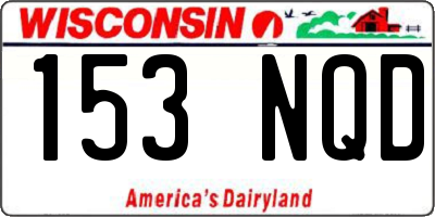 WI license plate 153NQD