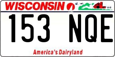 WI license plate 153NQE