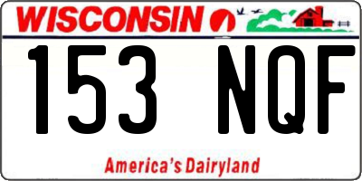 WI license plate 153NQF