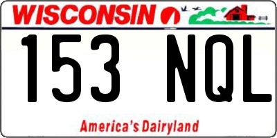 WI license plate 153NQL