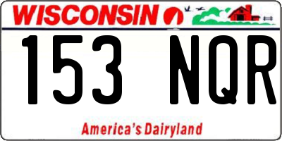 WI license plate 153NQR