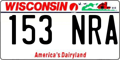 WI license plate 153NRA