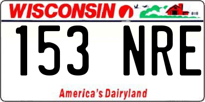 WI license plate 153NRE