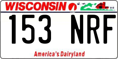 WI license plate 153NRF