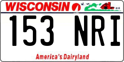 WI license plate 153NRI