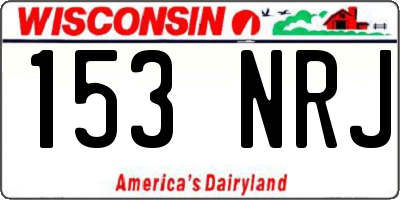 WI license plate 153NRJ