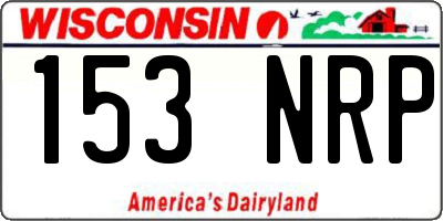 WI license plate 153NRP