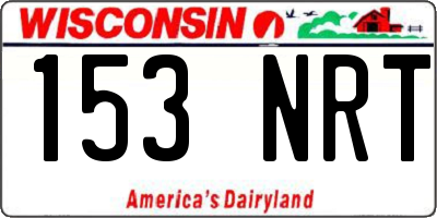 WI license plate 153NRT