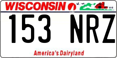 WI license plate 153NRZ