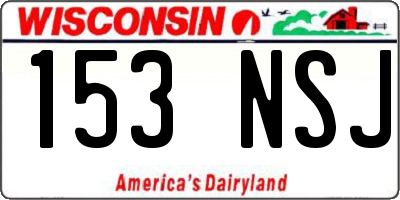 WI license plate 153NSJ