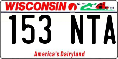 WI license plate 153NTA