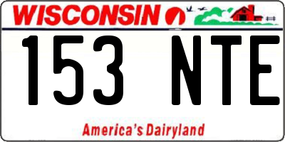 WI license plate 153NTE