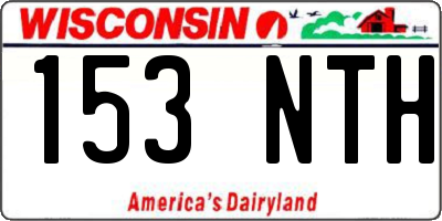 WI license plate 153NTH