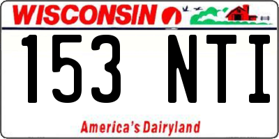 WI license plate 153NTI