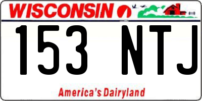WI license plate 153NTJ