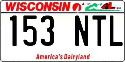 WI license plate 153NTL