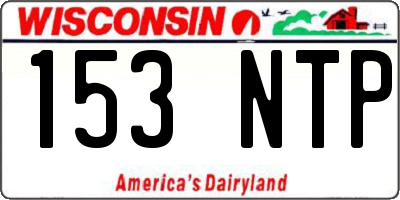 WI license plate 153NTP