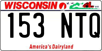 WI license plate 153NTQ