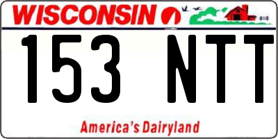 WI license plate 153NTT
