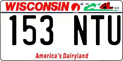 WI license plate 153NTU