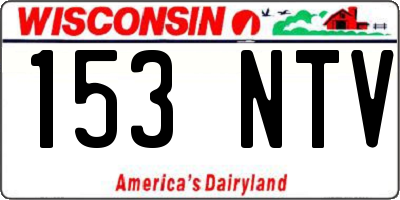 WI license plate 153NTV