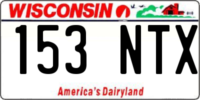 WI license plate 153NTX