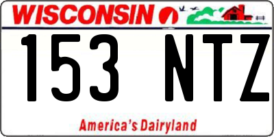 WI license plate 153NTZ
