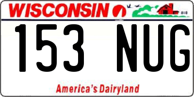 WI license plate 153NUG