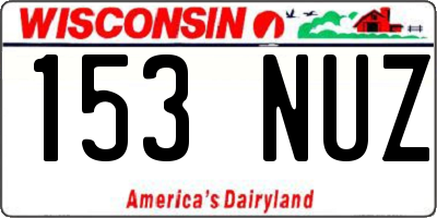 WI license plate 153NUZ