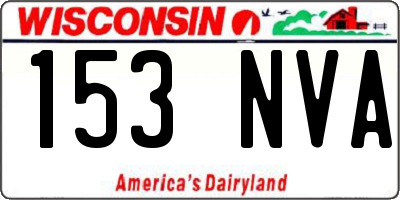 WI license plate 153NVA