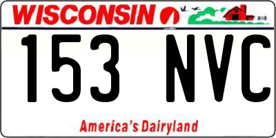 WI license plate 153NVC