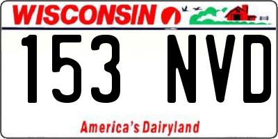 WI license plate 153NVD