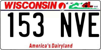 WI license plate 153NVE