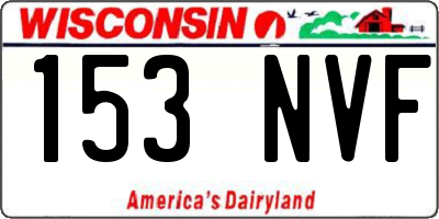 WI license plate 153NVF