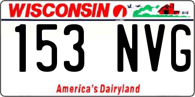 WI license plate 153NVG