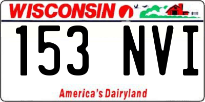 WI license plate 153NVI