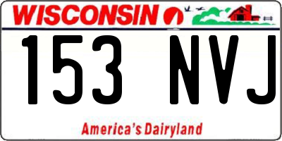 WI license plate 153NVJ
