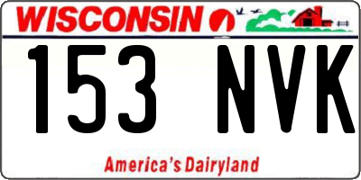 WI license plate 153NVK