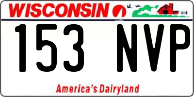 WI license plate 153NVP
