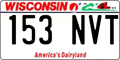 WI license plate 153NVT
