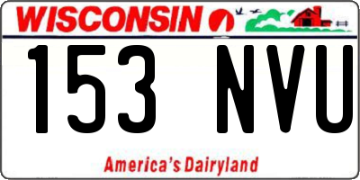 WI license plate 153NVU