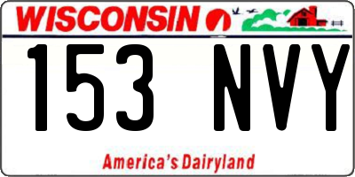 WI license plate 153NVY