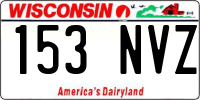 WI license plate 153NVZ