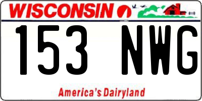 WI license plate 153NWG