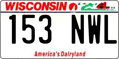 WI license plate 153NWL