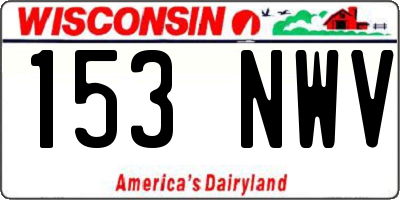 WI license plate 153NWV