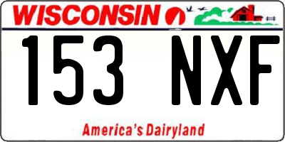 WI license plate 153NXF