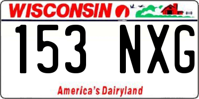 WI license plate 153NXG
