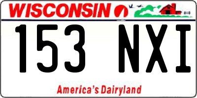 WI license plate 153NXI