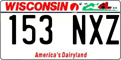 WI license plate 153NXZ